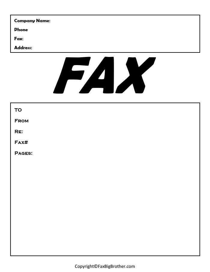 Fax Cover Sheet Template Word 