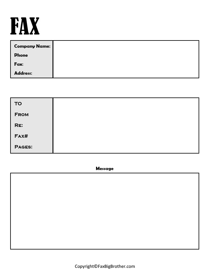 Free Fillable Fax Cover Sheet