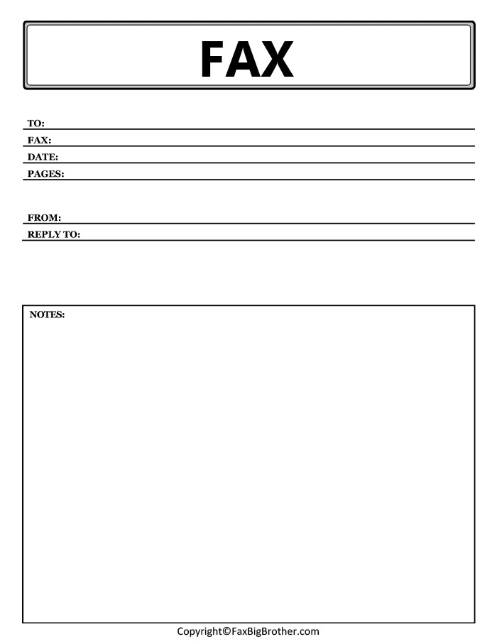 Free Fax Cover Letter Template