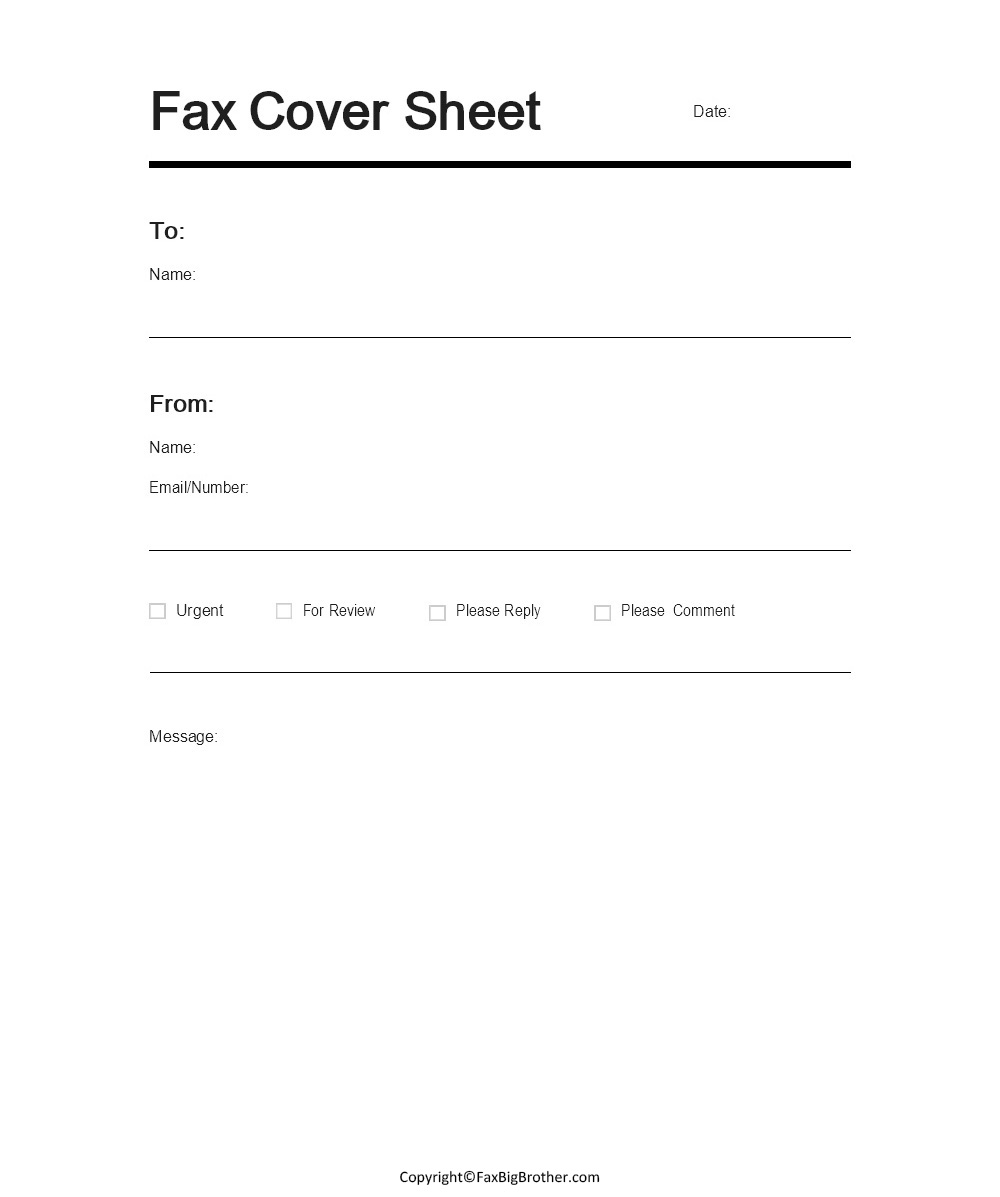  Fax Cover Sheet Word 