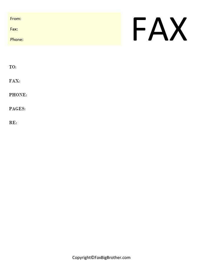  Blank Fax Cover Sheet Template