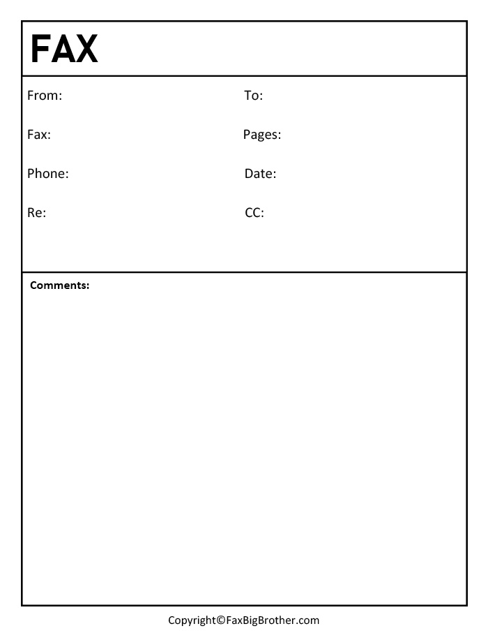 Fax Cover Sheet PDF Download