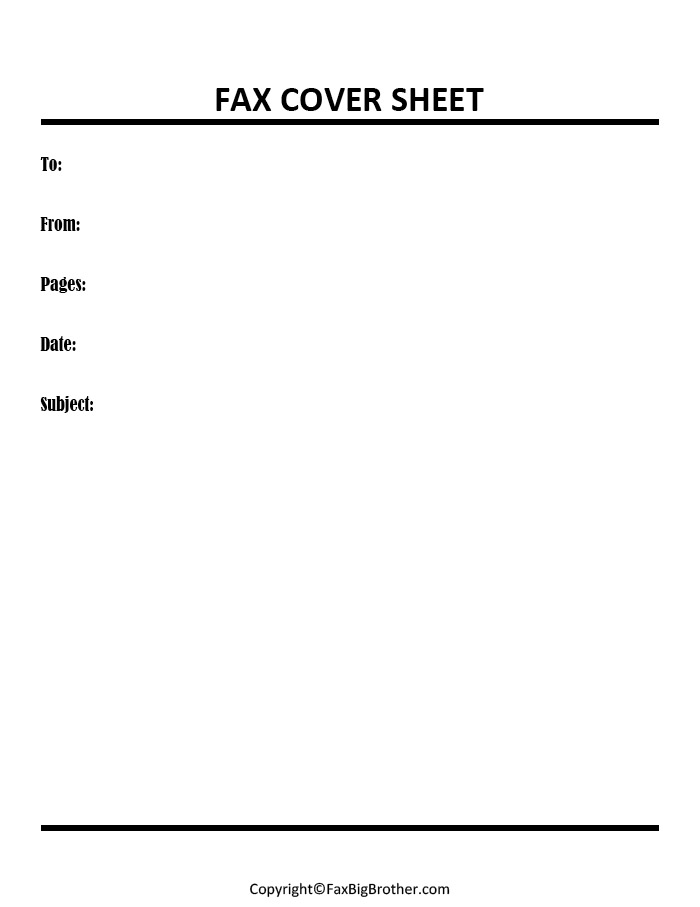 Basic Fax Cover Sheet Download