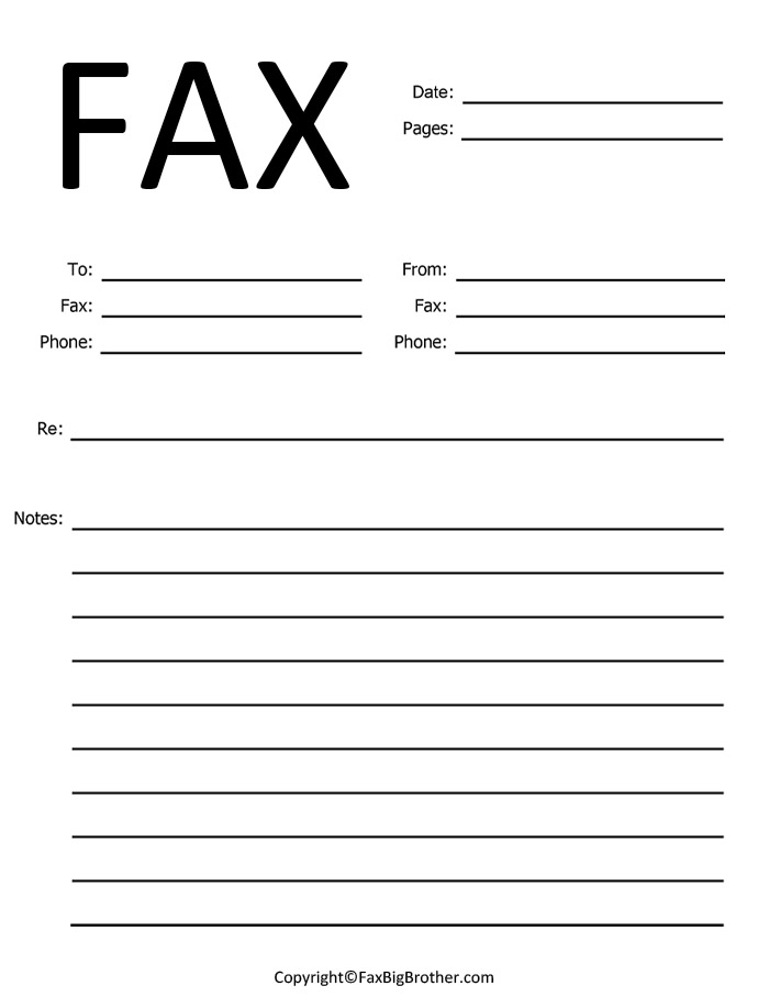 Fax Cover Letter Template Download